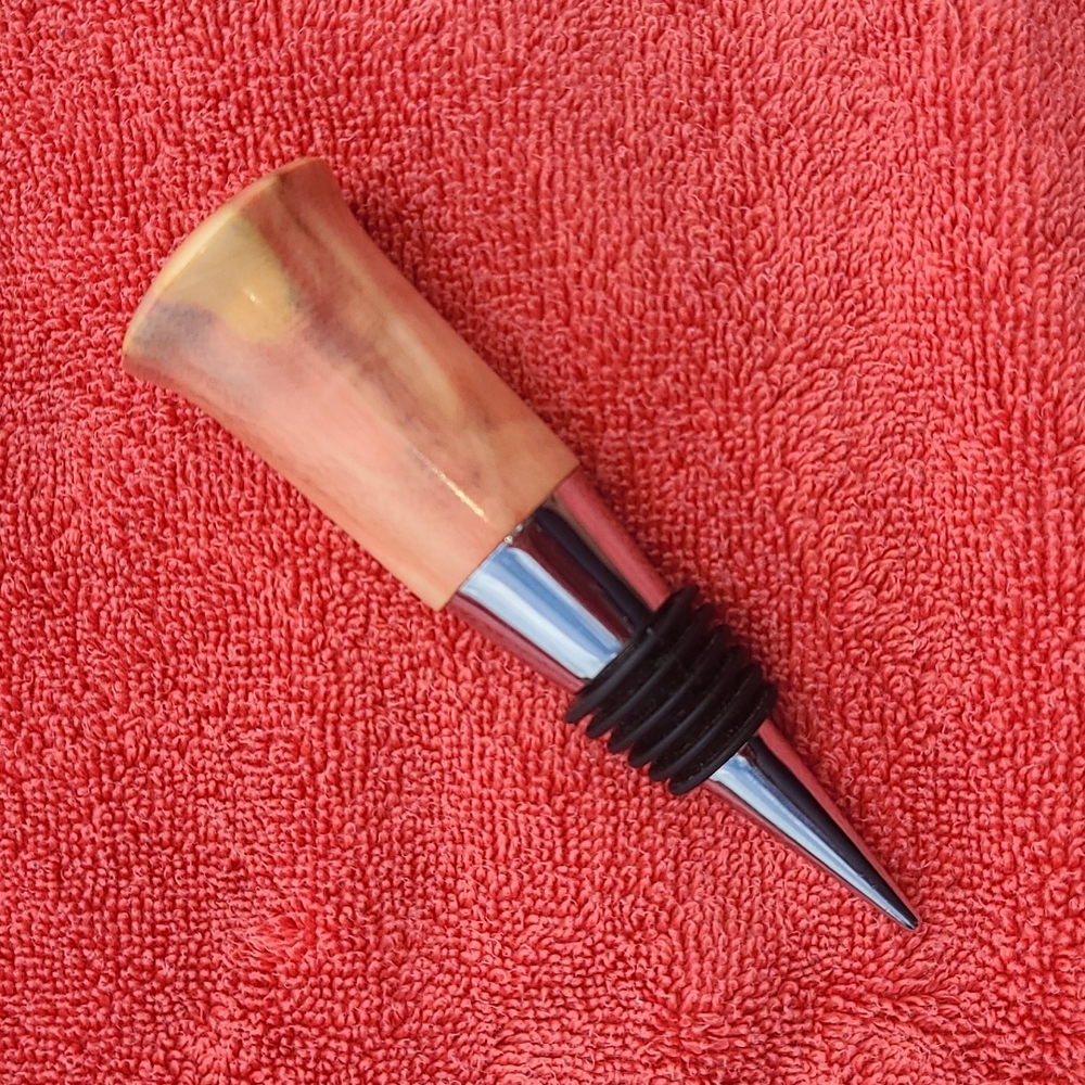Handmade Flame Box Elder Wood Wine Bottle Stopper